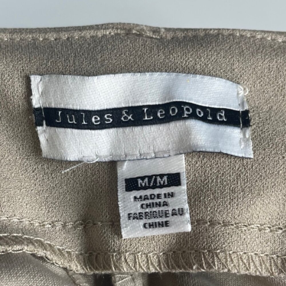 JULES & LEOPOLD | Women's Tan Office Pull On Flat Front Dress Pants | Size M - Picture 9 of 13